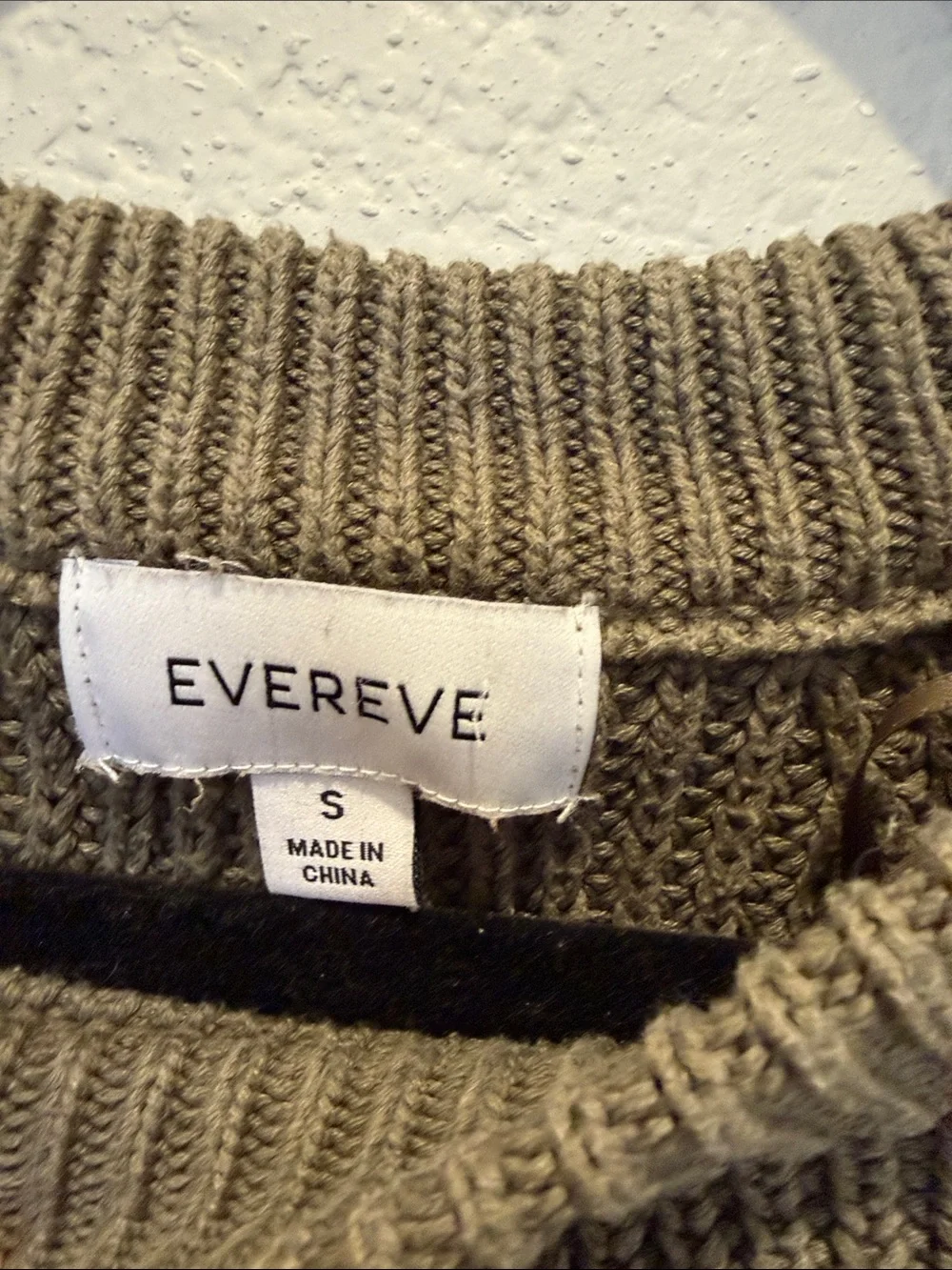 Evereve Chunky Knit Sweater – Olive Green Cozy Fall‎ Essential SZ Small